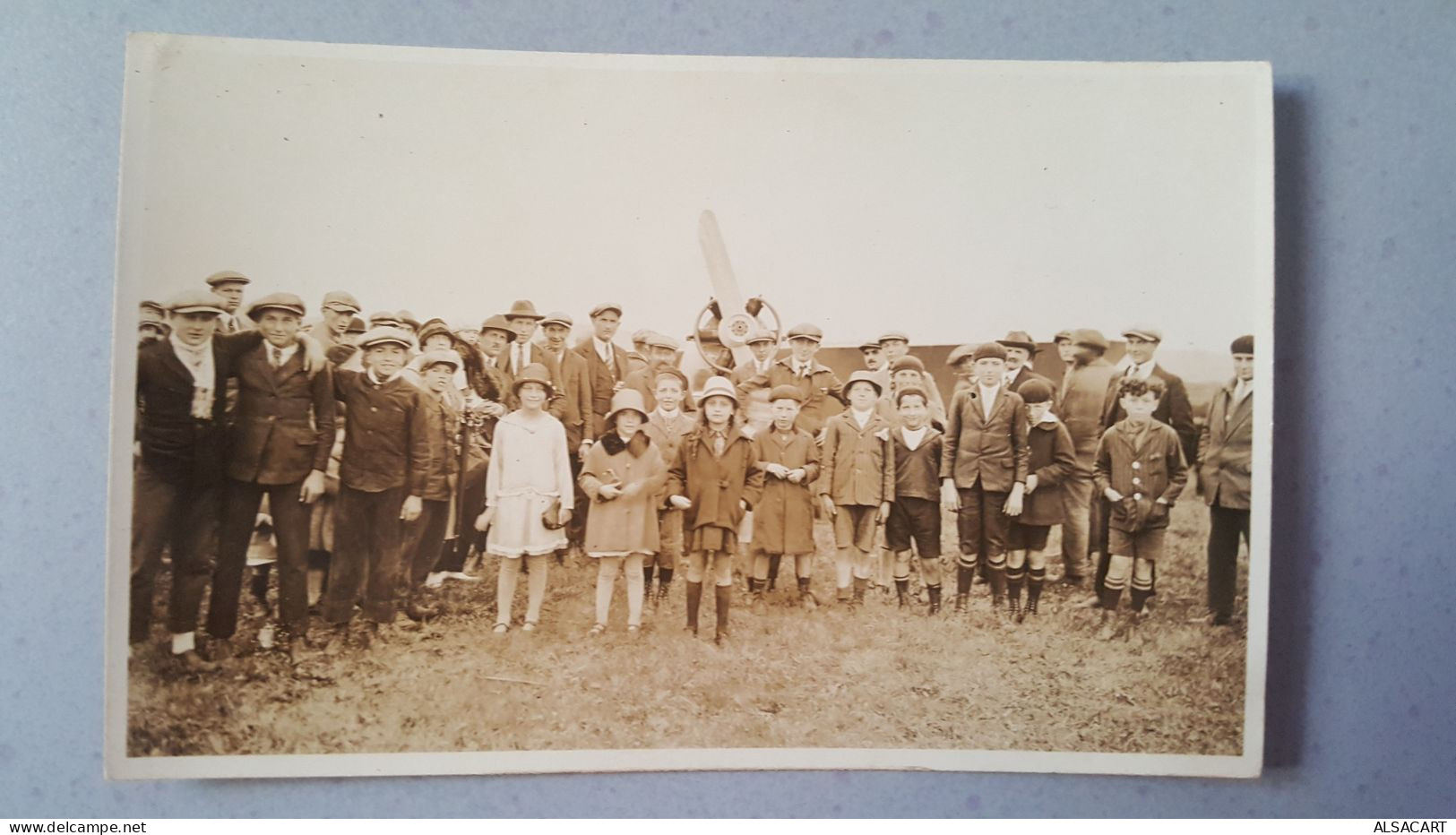 Carte Photo , Avion Avec Moteur 6 Cylindres En étoile , Est De La France - To Identify