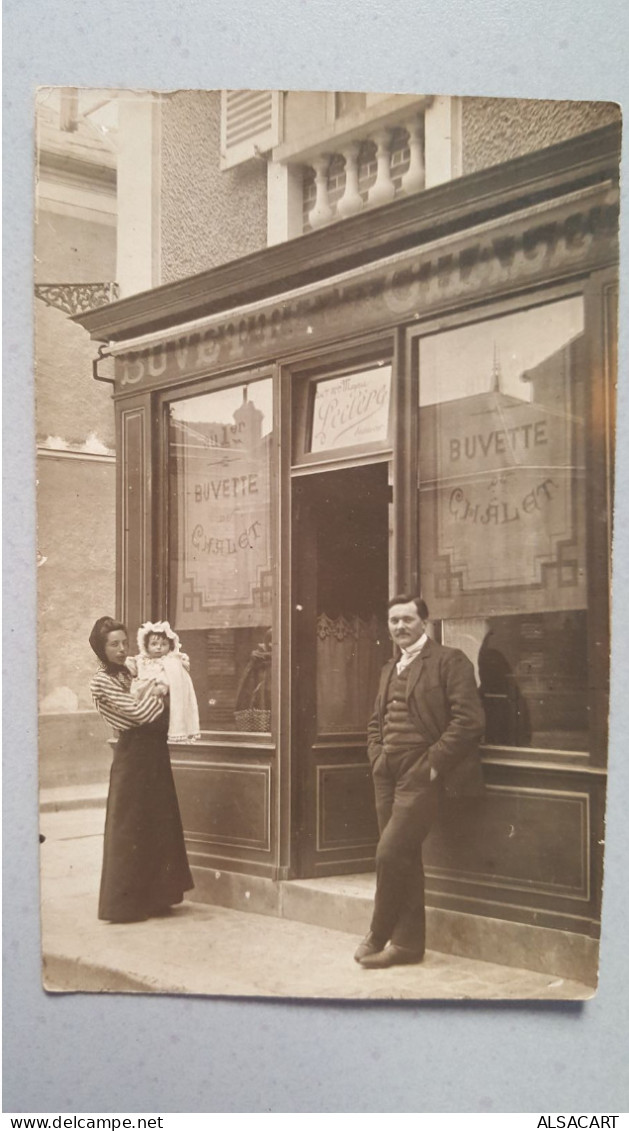 Carte Photo ,buvette Du Chalet , Commerce Leclerc  Anciennement Mayeur Joseph , Sud De La France ? - Mercaderes