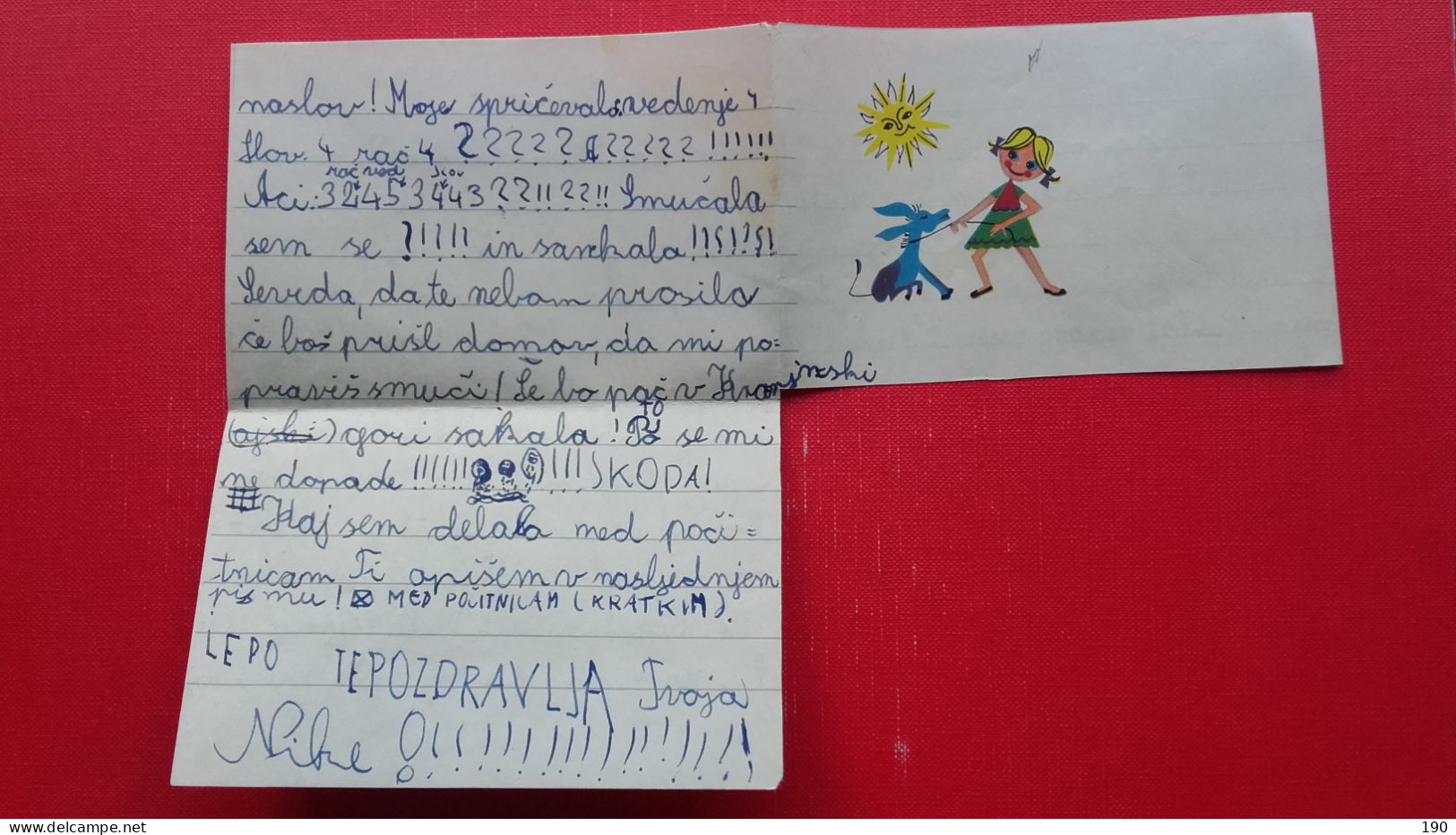 Letter Sent From Ljubljana To Golnik.Written By Child - Briefe U. Dokumente