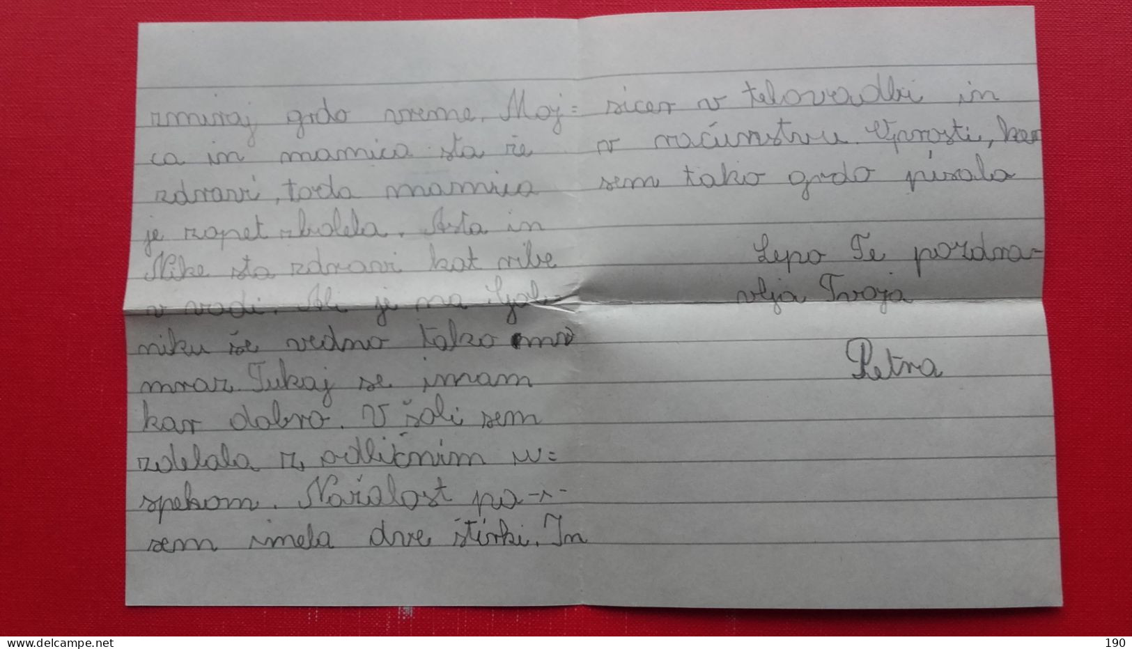 Letter Sent From Ljubljana To Golnik.Written By Child.Strojni Zig - Brieven En Documenten