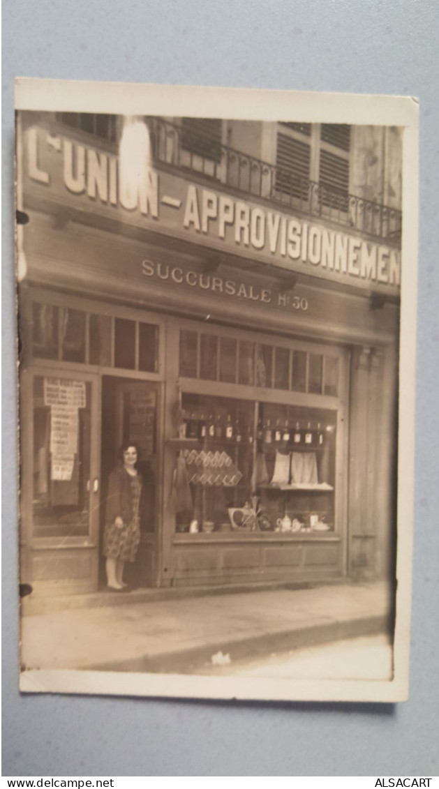 Carte Photo ,  L'union-approvisionnement , Succ 30 - Cafes