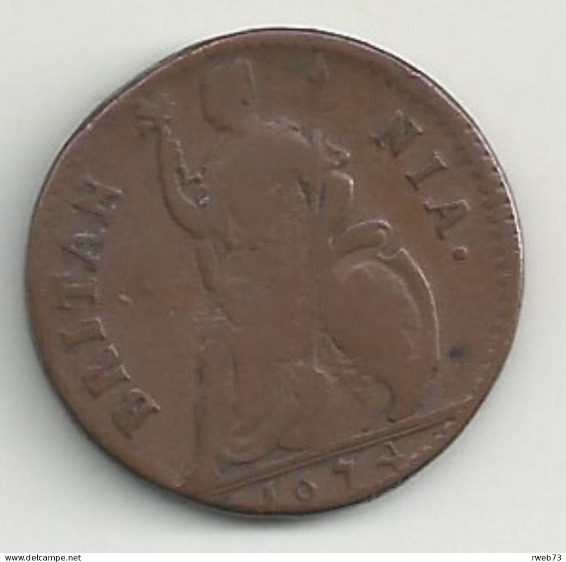 ANGLETERRE - Charles II - Farthing - 1674 - B/TB - A. 1 Farthing