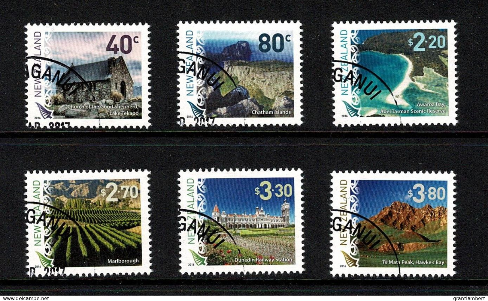 New Zealand 2016 Scenic Definitives  Set Of 6 Used - Oblitérés