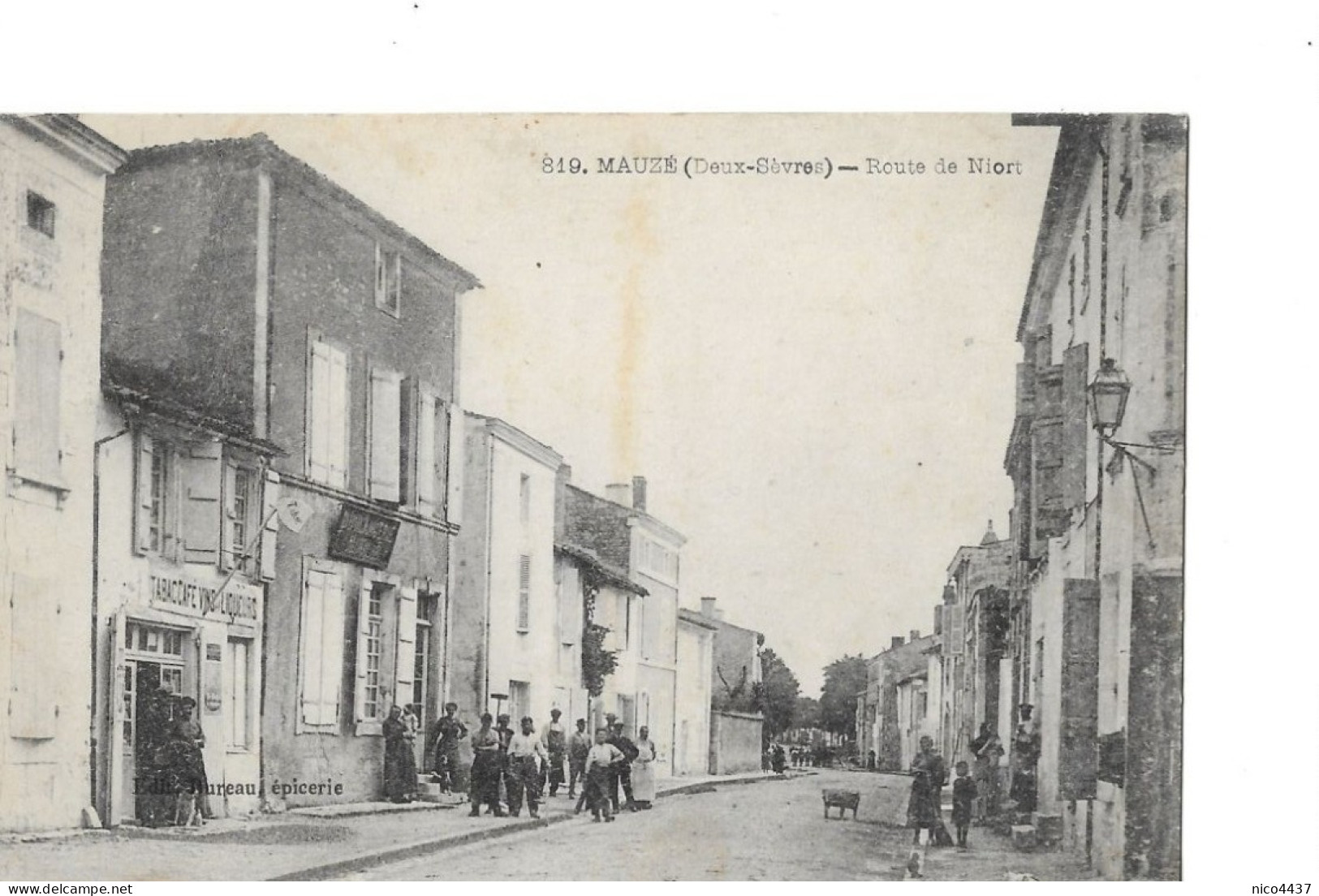 Cpa Mauzé Route De Niort - Mauze Sur Le Mignon