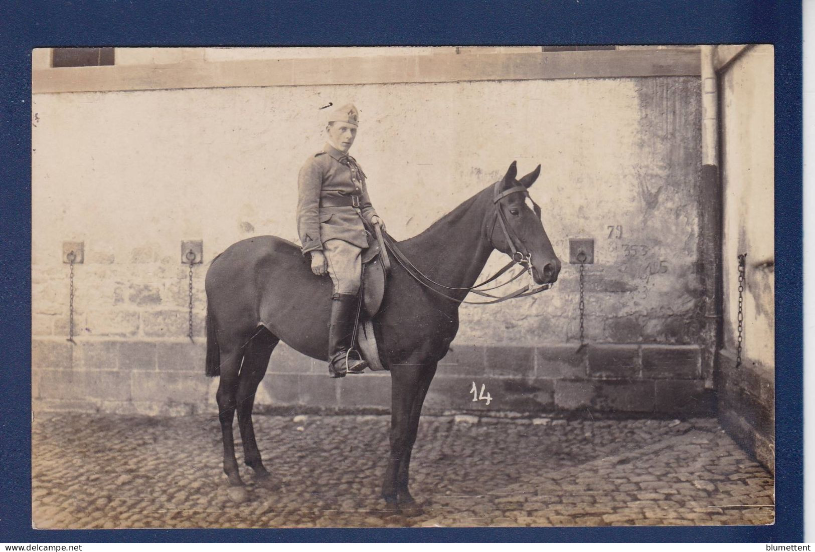 CPA 1 Euro Cheval Horse Chevaux Non Circulé Prix De Départ 1 Euro Militaria Carte Photo - Paarden