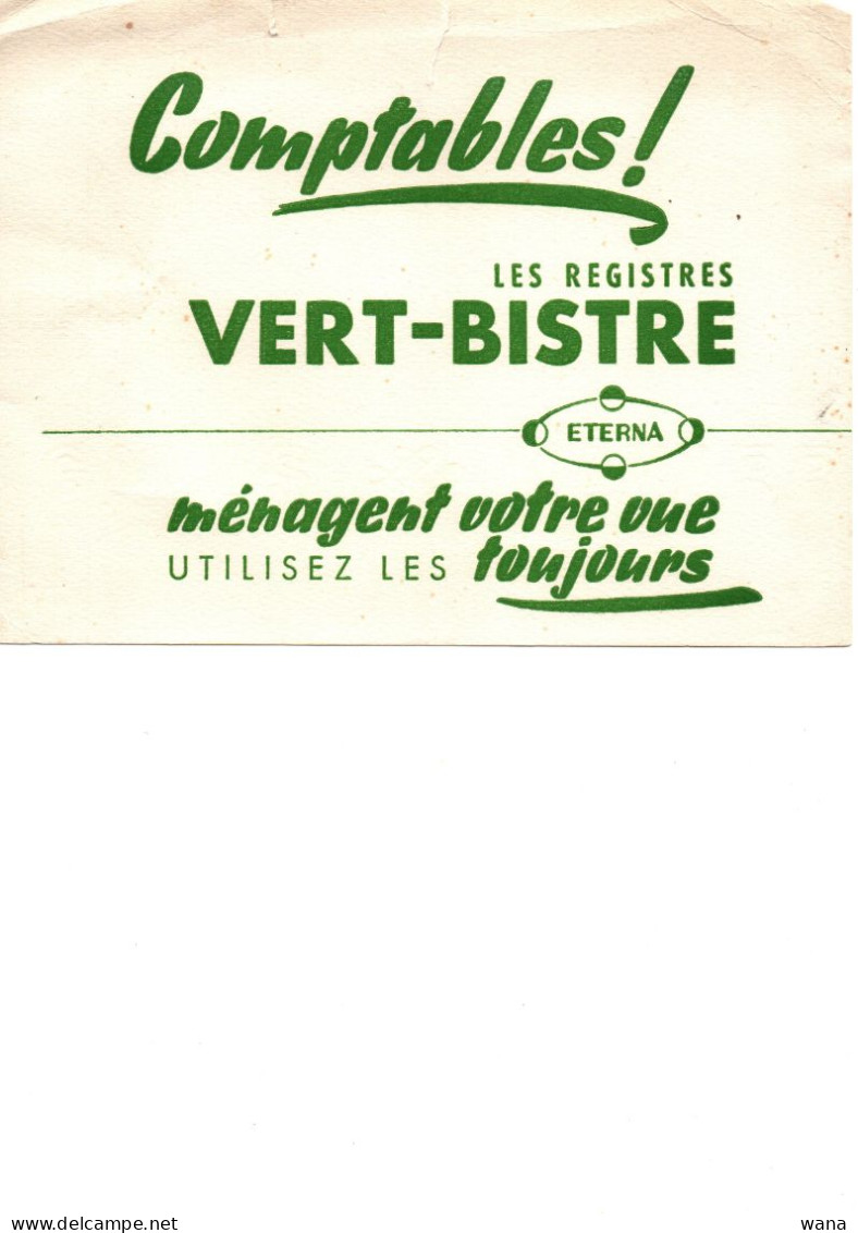 Buvard Registres Vert- Bistre Coupures - Cartoleria