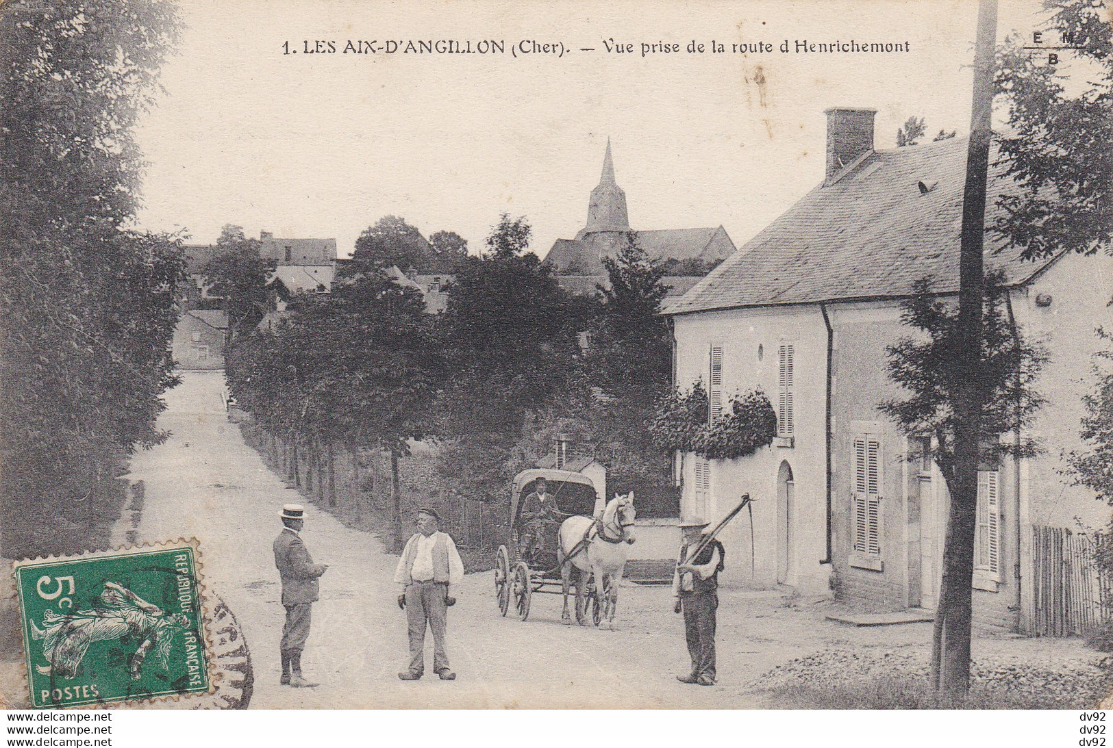 CHER LES AIX D ANGILLON VUE PRISE DE LA ROUTE D HENRICHEMONT - Les Aix-d'Angillon