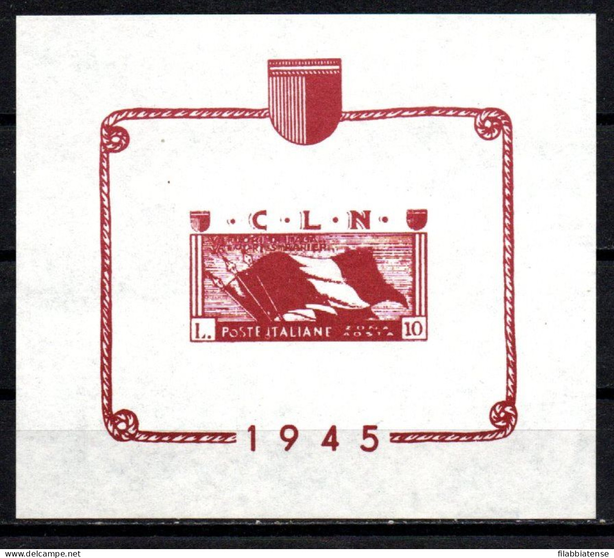 1945 - Italia - Emissioni Locali - Aosta 14BF Allegorie - Non Dentellato    ------- - Centraal Comité Van Het Nationaal Verzet (CLN)