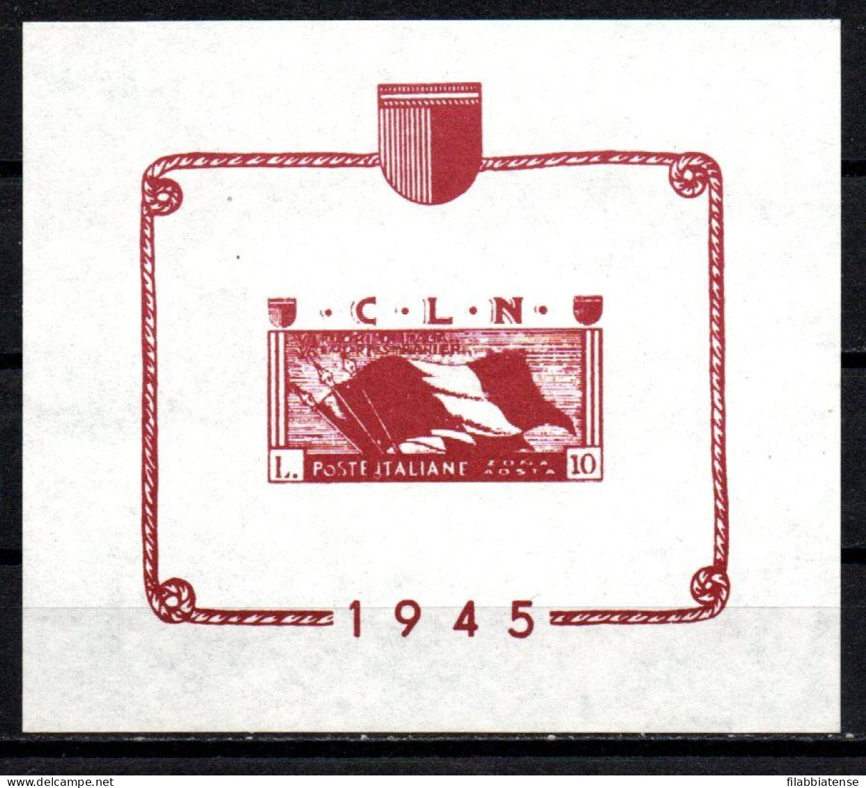 1945 - Italia - Emissioni Locali - Aosta 14BF Allegorie - Non Dentellato    ------- - Comité De Libération Nationale (CLN)