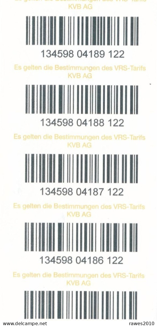 BRD Köln / Frechen EinzelTicket Preisstufe 1b 3,20 € Strassenbahn 2023 KVB Mühlengasse - Europe