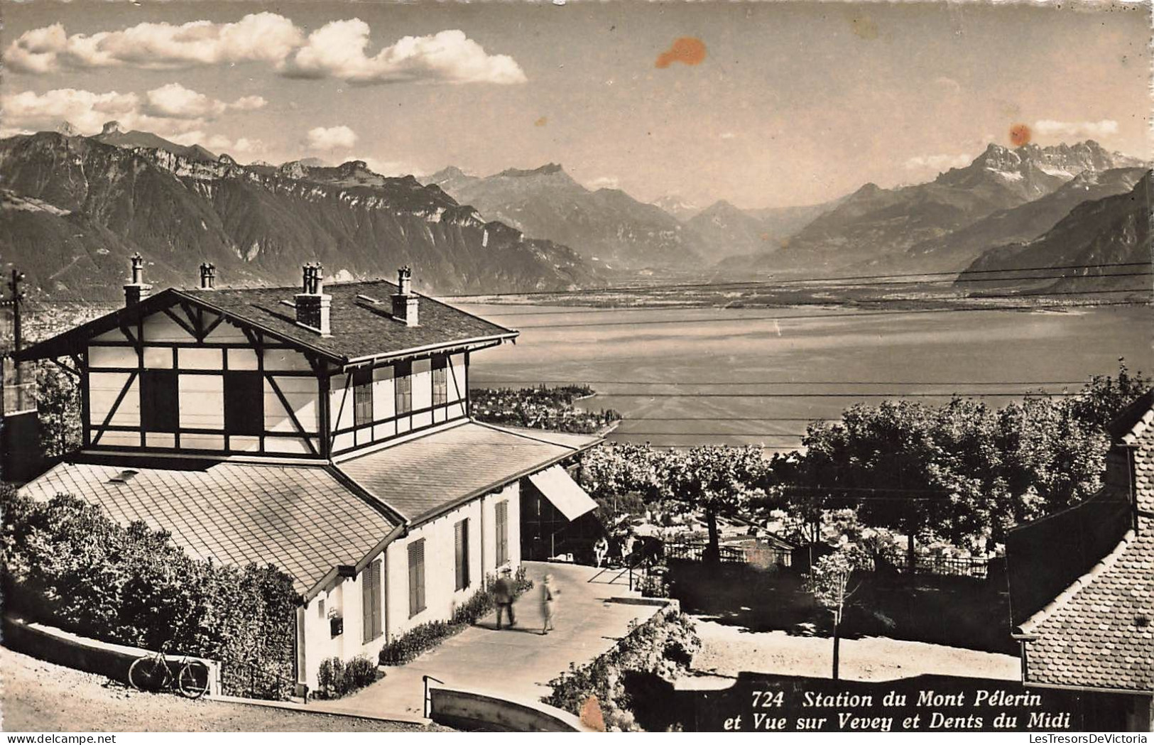 SUISSE - Vaud - Station Du Mont Pélerin Et Vue Sur Vevey Et Dents Du Midi - Carte Postale Ancienne - Vevey