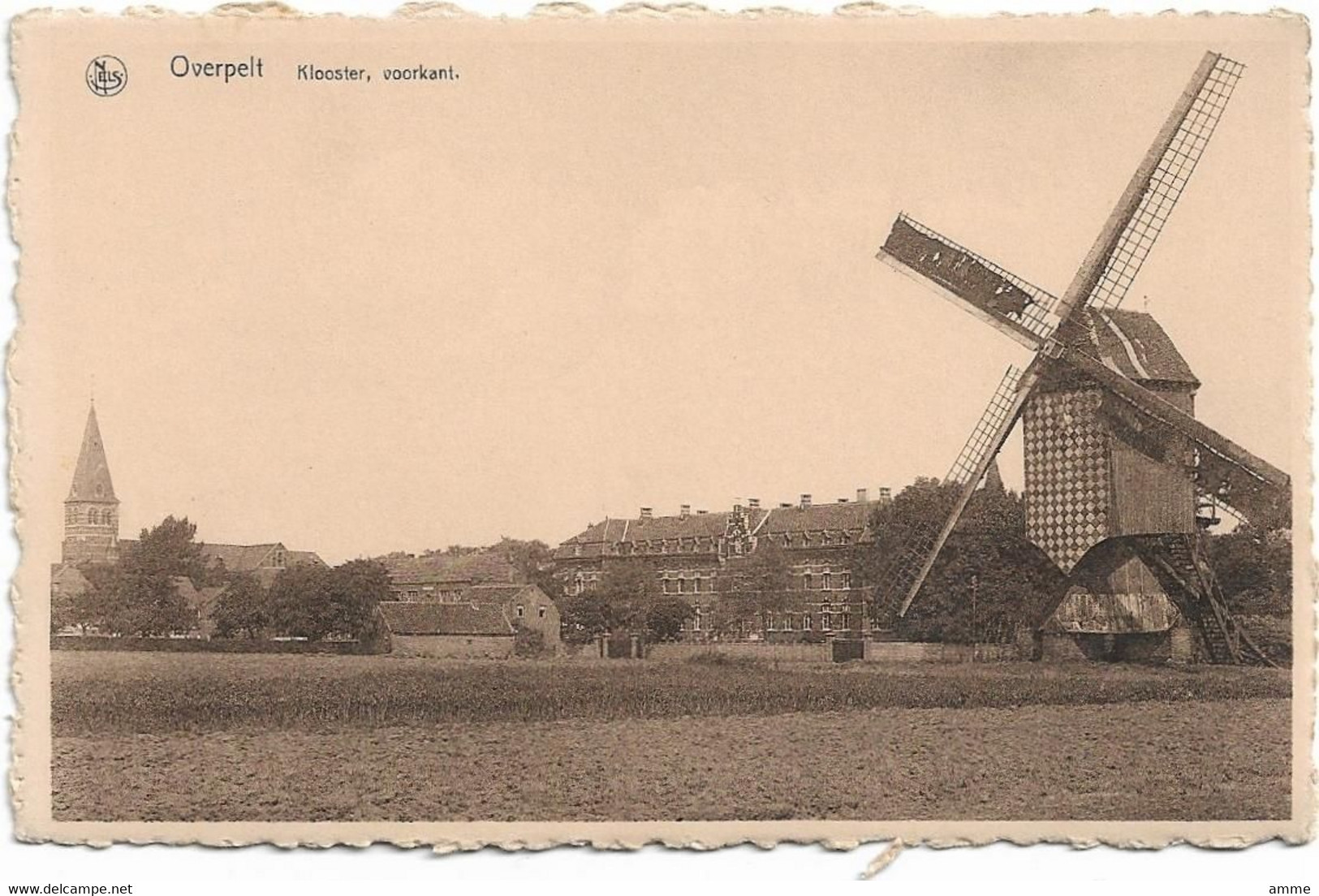 Overpelt   *  Klooster, Voorkant  (Molen - Moulin) - Overpelt