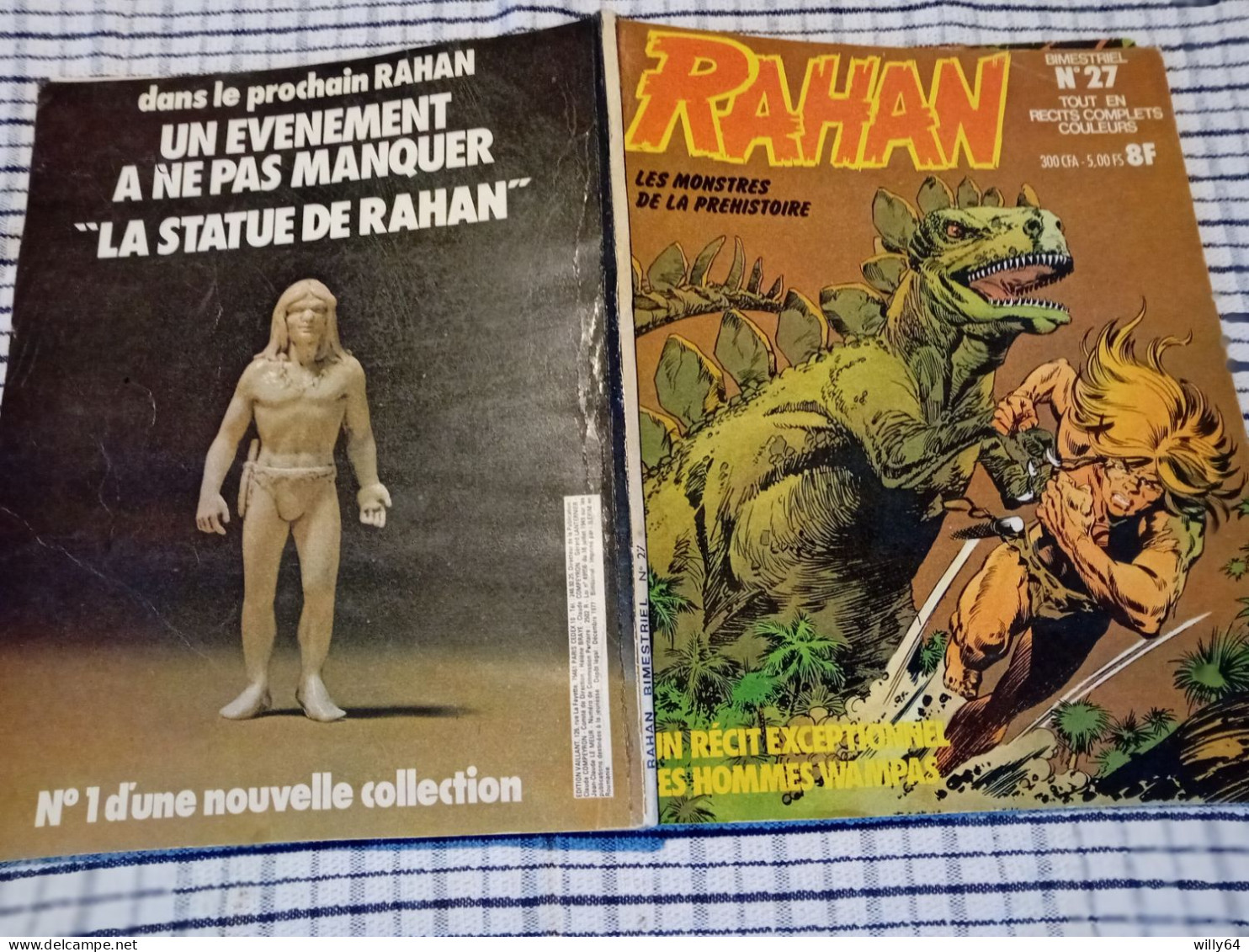 RAHAN   " Les Monstres De La Préhistoire " N°27  Bimestriel 1977  SOUPLE  EDITIONS: VAILLANT TBE - Rahan