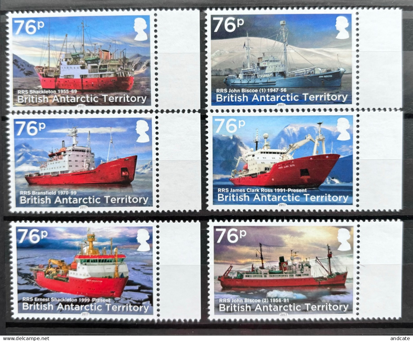 British Antarctic Territory 2017 MNH - Research Ships - Ongebruikt