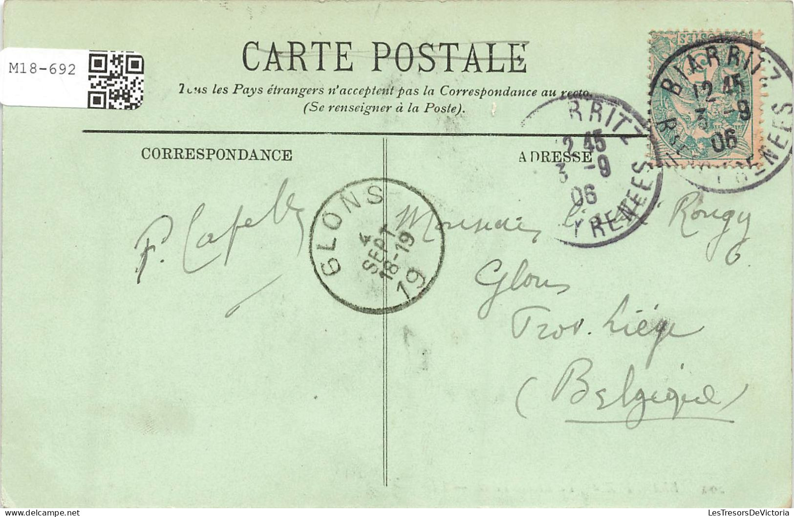 FRANCE - Biarritz - Le Rocher Percé - LL. - Carte Postale Ancienne - Biarritz
