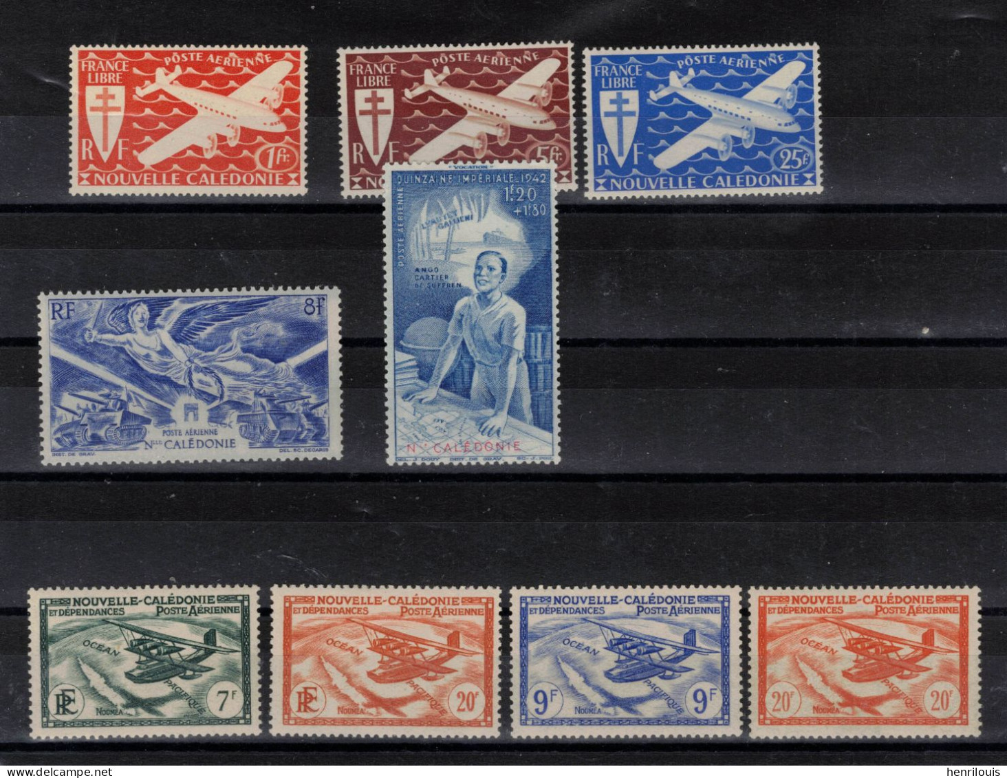 NOUVELLE CALEDONIE Lot De Timbres De Poste Aérienne Avant 1944   ( Ref 35 Q ) Voir Descriptif Et Scan - Usados