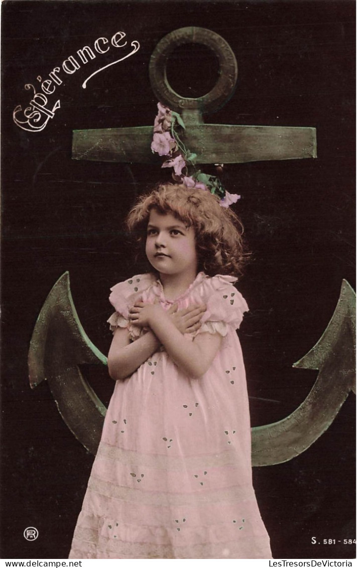 ENFANTS - Petite Fille - Espérance - Colorisé - Carte Postale Ancienne - Sonstige & Ohne Zuordnung