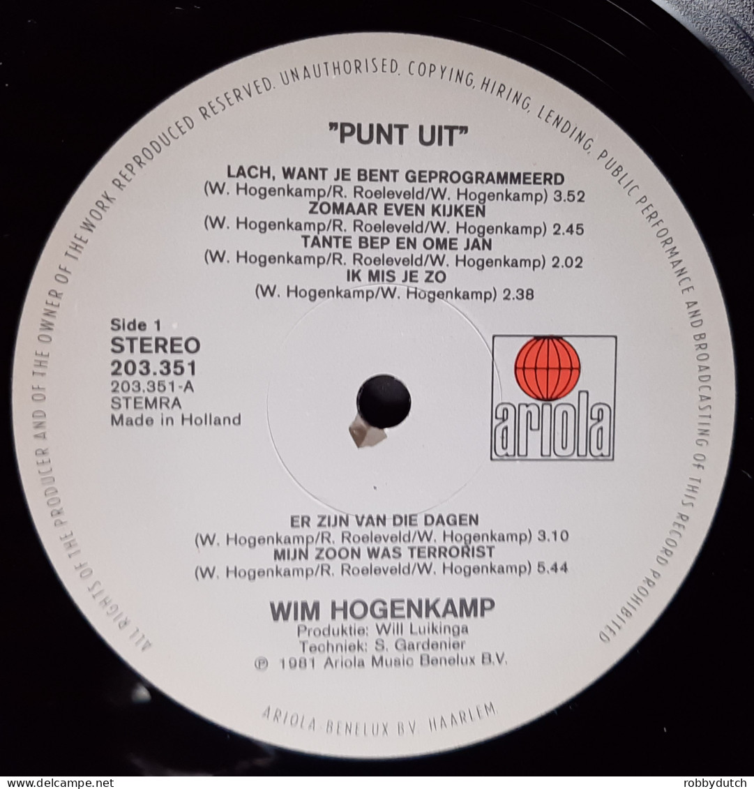 * LP *  WIM HOGENKAMP - PUNT UIT (Holland 1981 EX-) - Humor, Cabaret