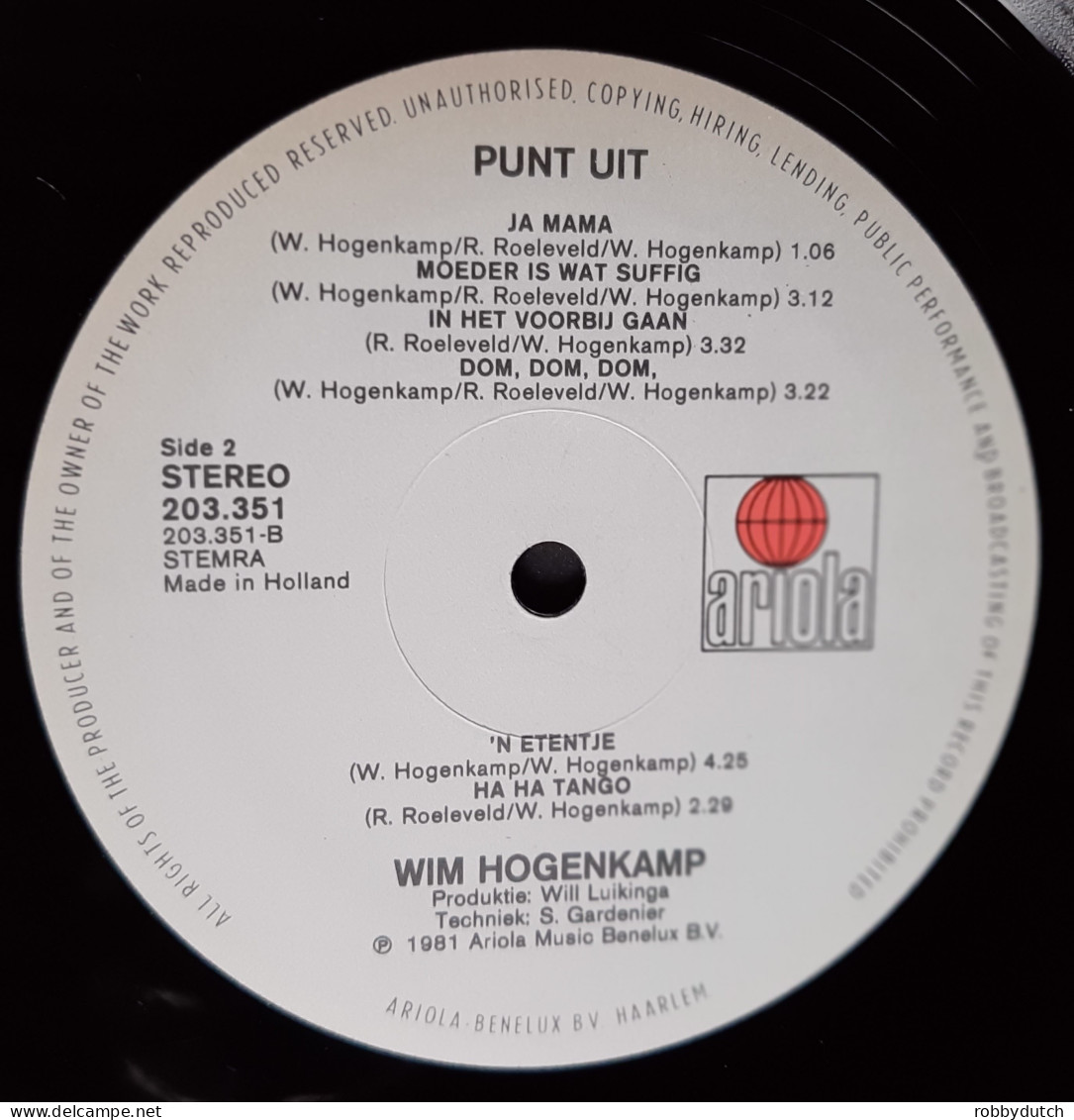 * LP *  WIM HOGENKAMP - PUNT UIT (Holland 1981 EX-) - Humor, Cabaret