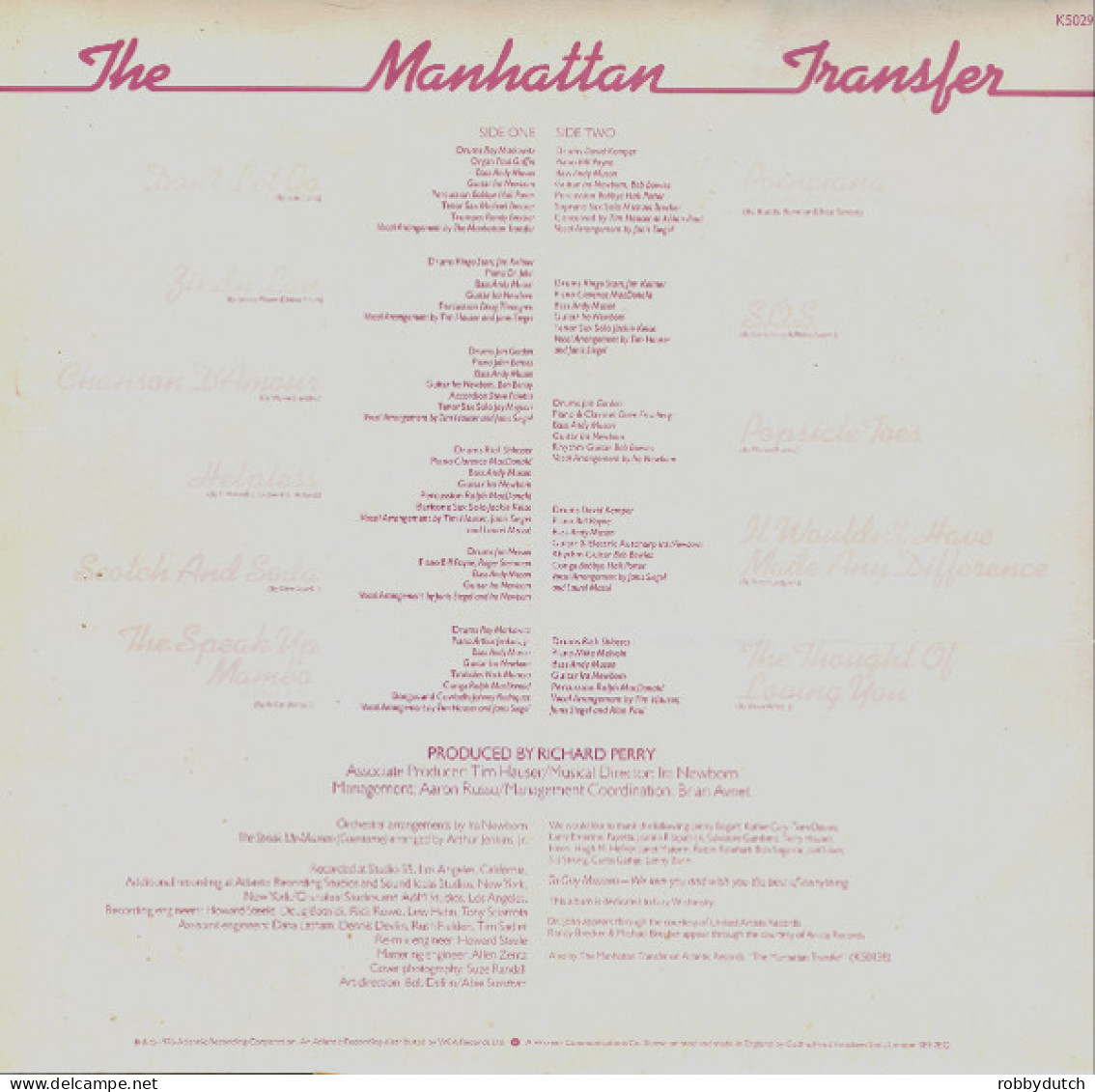 * LP *  MANHATTAN TRANSFER - COMING OUT (Holland 1976) - Disco, Pop