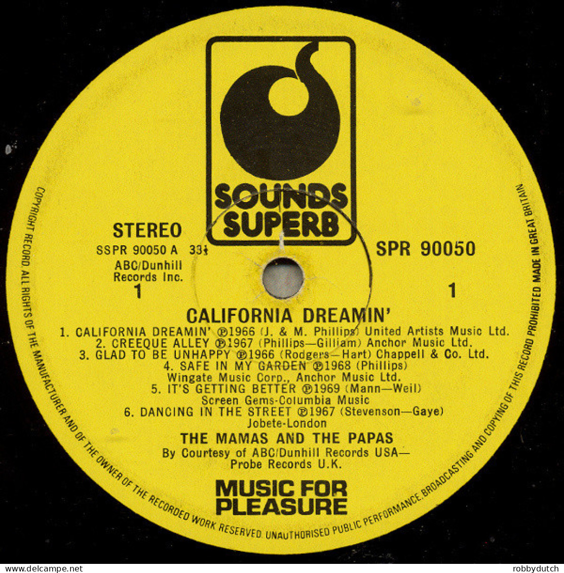 * LP *  MAMA'S & PAPA'S - CALIFORNIA DREAMIN' (England 1977 EX!!) - Disco & Pop