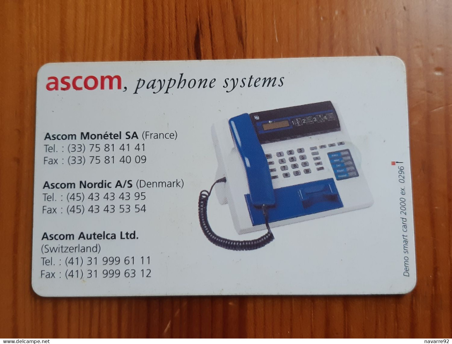 ANCIENNE CARTE A PUCE DEMONSTRATION GEMPLUS ASCOM SALON 1996 2000ex DU 02/96 !!! - Cartes De Salon Et Démonstration