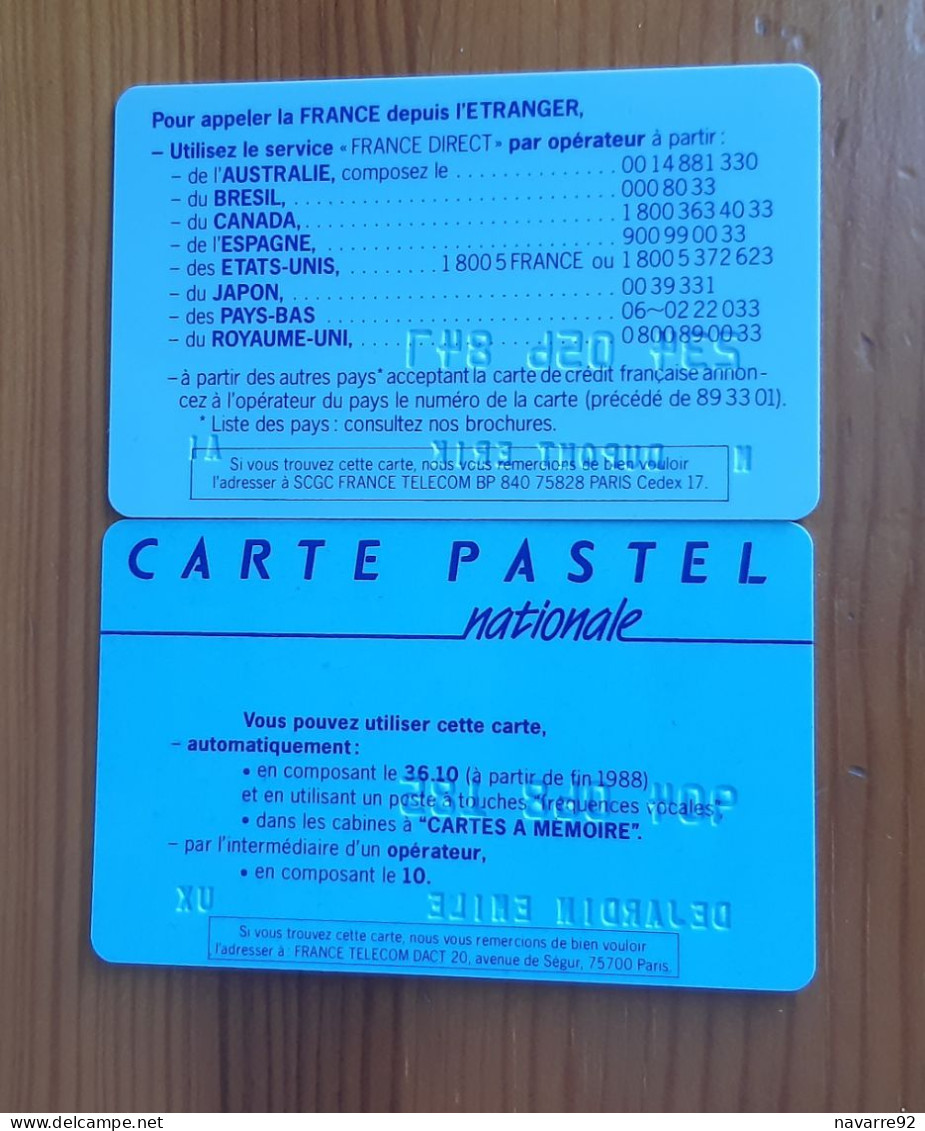 PAIRE ANCIENNES CARTES PASTEL PUCES BULL FRANCE TELECOM B.E !!! - Sonstige & Ohne Zuordnung