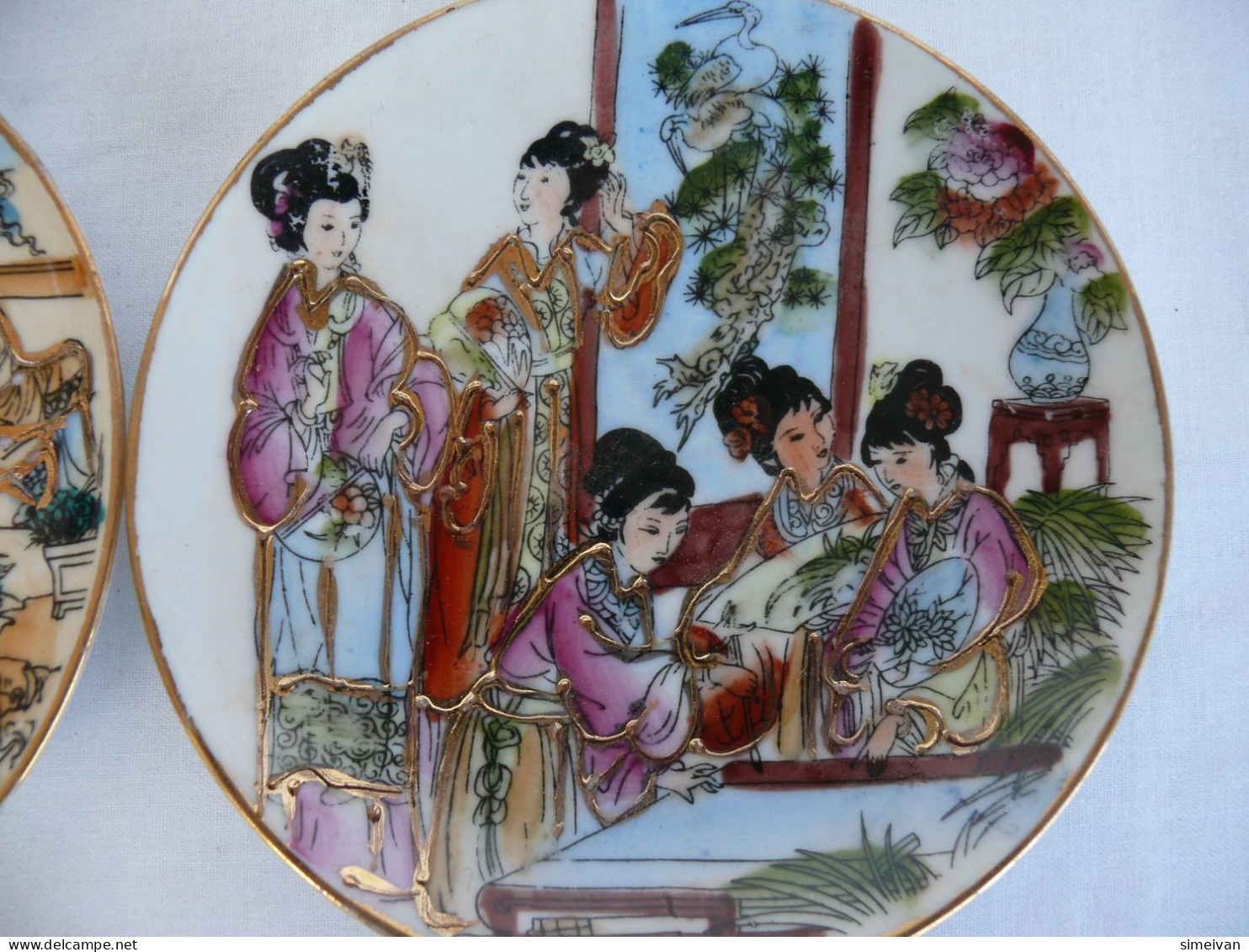 Beautiful Set Of Two Plates Of China Porcelain #2130 - Otros & Sin Clasificación