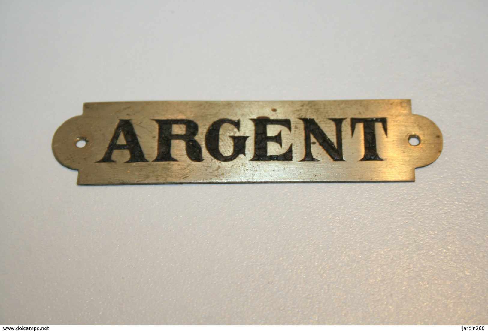 Plaque Gravée "ARGENT" - Other & Unclassified