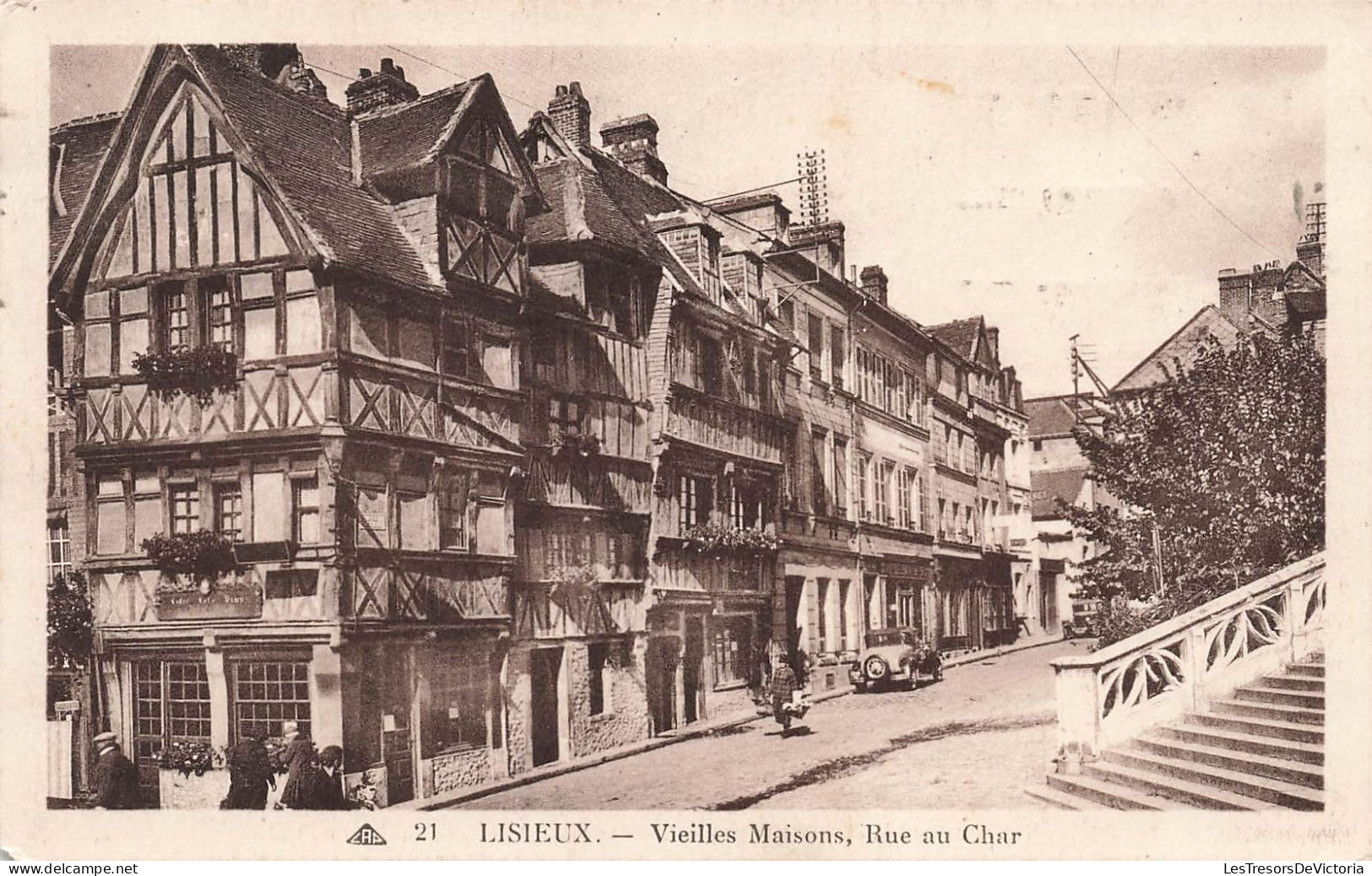 FRANCE - Lisieux - Vieilles Maisons - Rue Au Char - Carte Postale Ancienne - Lisieux