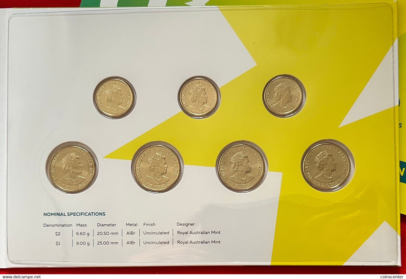 Australia Set Of 7 Coins: 1 - 2 Dollars 2022 "XXII Commonwealth Games Birmingham" In Kit BU - Unclassified