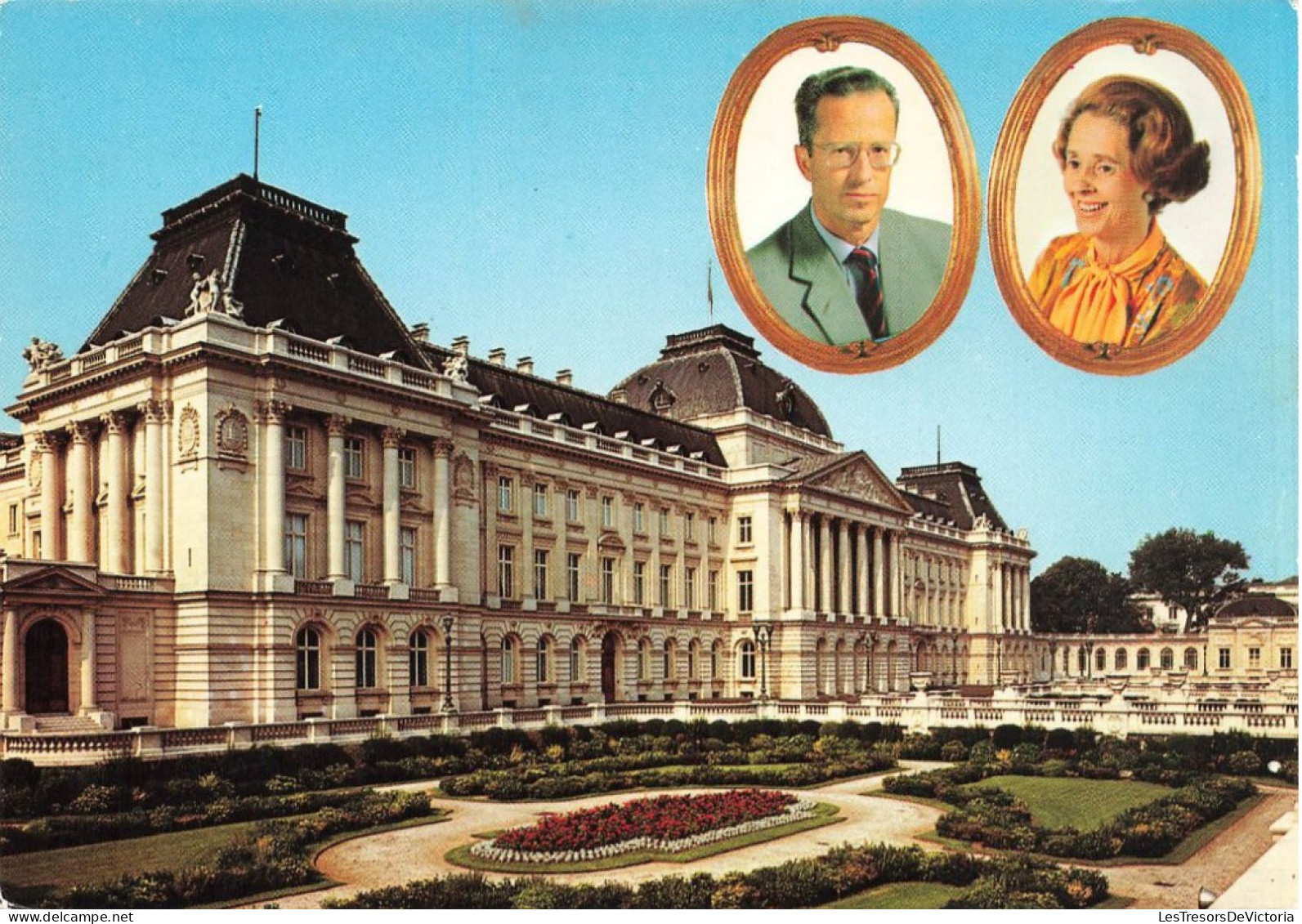 BELGIQUE - Bruxelles - Palais Royale - Roi Baudouin Et La Reine Fabiola - Colorisé  - Carte Postale - Monumenti, Edifici
