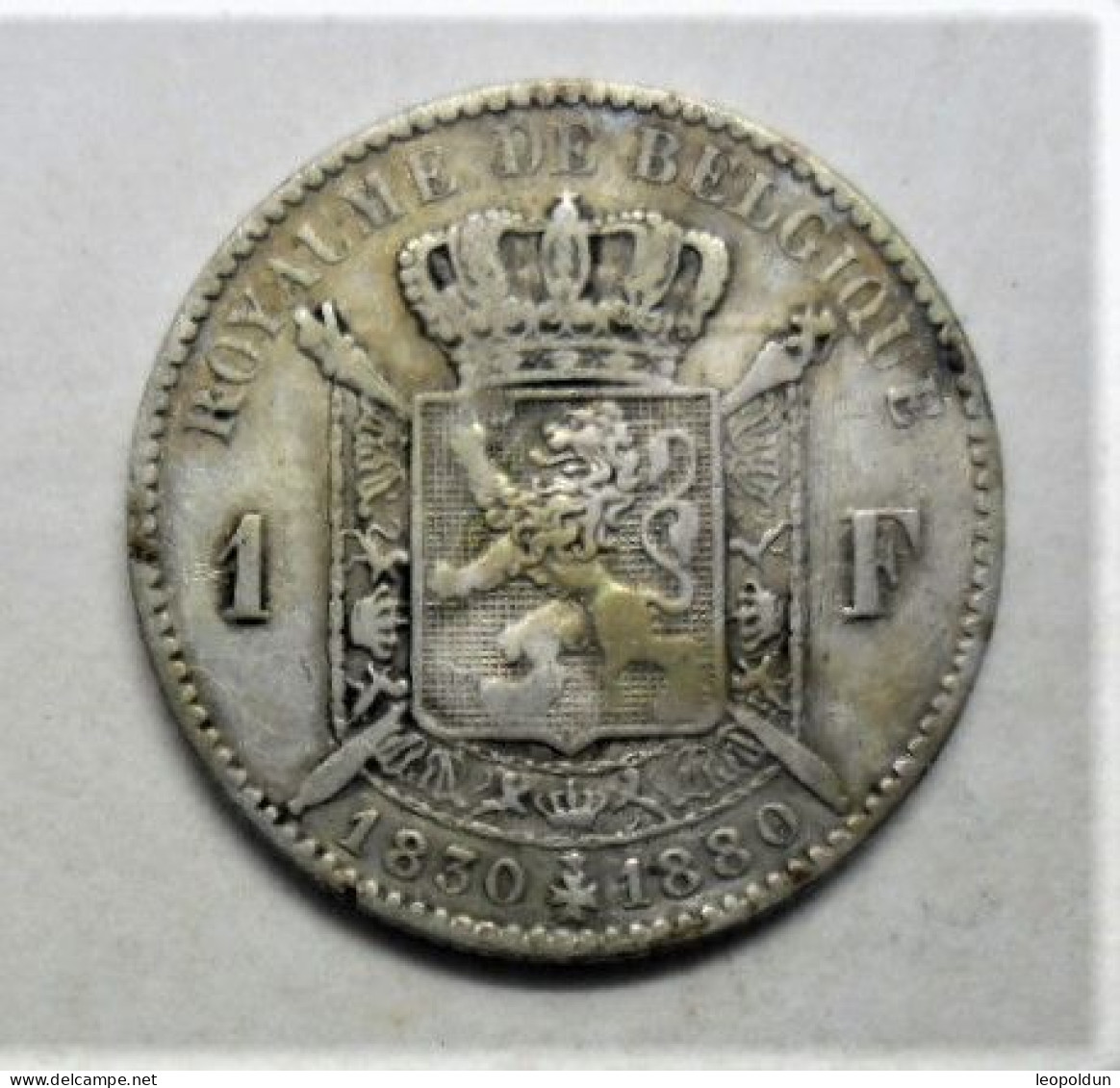 Très Belle Monnaie En Argent Léopold II 1 Franc 1880 Morin # 190 - 1 Franc