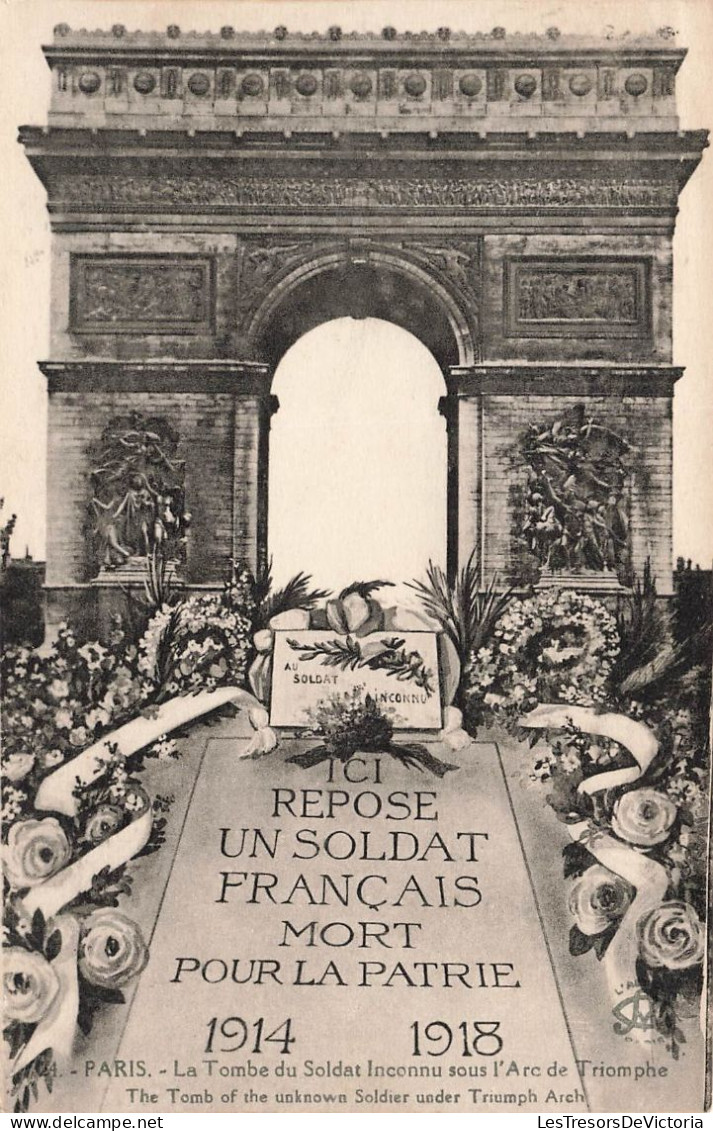 FRANCE - Paris - La Tombe Du Soldat Inconnu Sous L'Arc De Triomphe - Carte Postale Ancienne - Triumphbogen