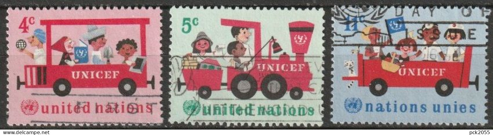 UNO New York 1966 Mi-Nr.171 - 173 O Gestempelt 20 Jahre Kinderhilfswerk UNICEF ( 4655) Günstiger Versand 1,00€ - 1,20€ - Gebruikt