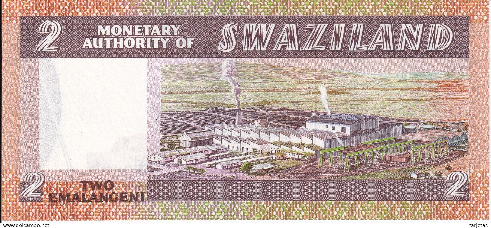 BILLETE DE SWAZILAND DE 2 EMALANGENI DEL AÑO 1974 SIN CIRCULAR (UNC)  (BANKNOTE) - Swasiland