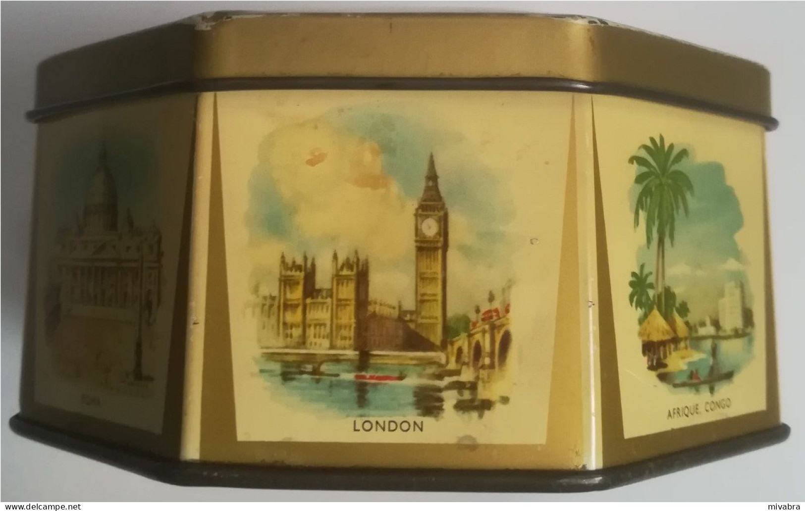 BRUXELLES 1958 CHOCOLADE COTE D'OR (EXPO 58 WERELDTENTOONSTELLING WORLD EXHIBITION) - VINTAGE OUD BLIK - Latas