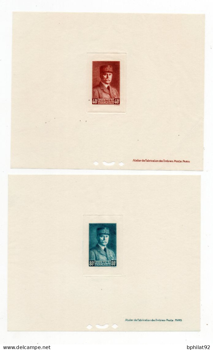 !!! SERIE PETAIN N°470/473, LES 4 EPREUVES DE LUXE. 2 SCANS - Luxury Proofs