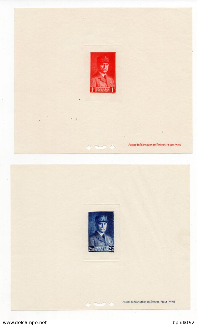 !!! SERIE PETAIN N°470/473, LES 4 EPREUVES DE LUXE. 2 SCANS - Luxury Proofs