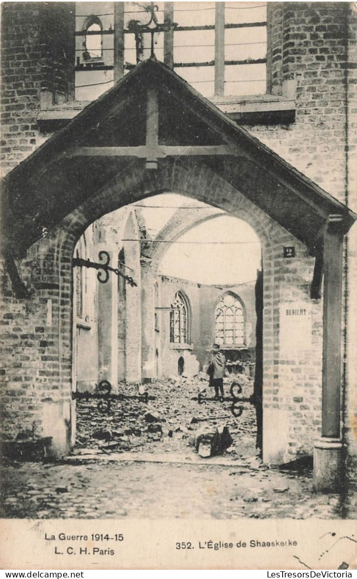 CARTE PHOTO - L'Eglise De Shaeskerke - Carte Postale Ancienne - Photographie