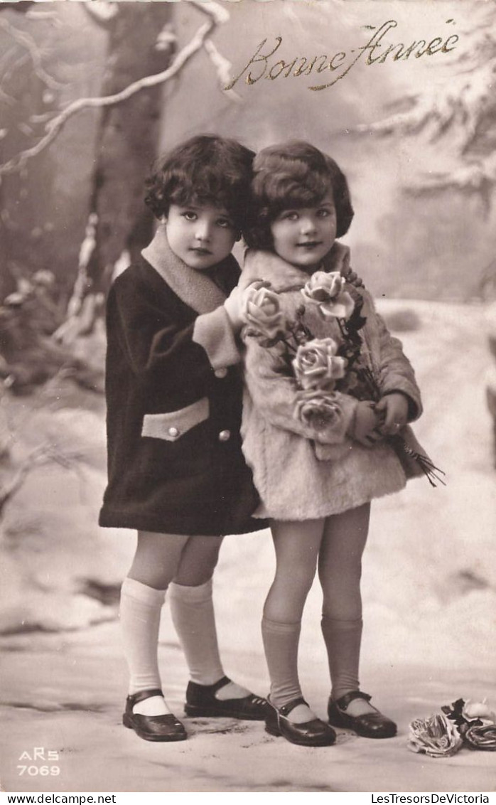 FÊTES - VŒUX - Bonne Année - Petites Filles - Carte Postale Ancienne - Neujahr