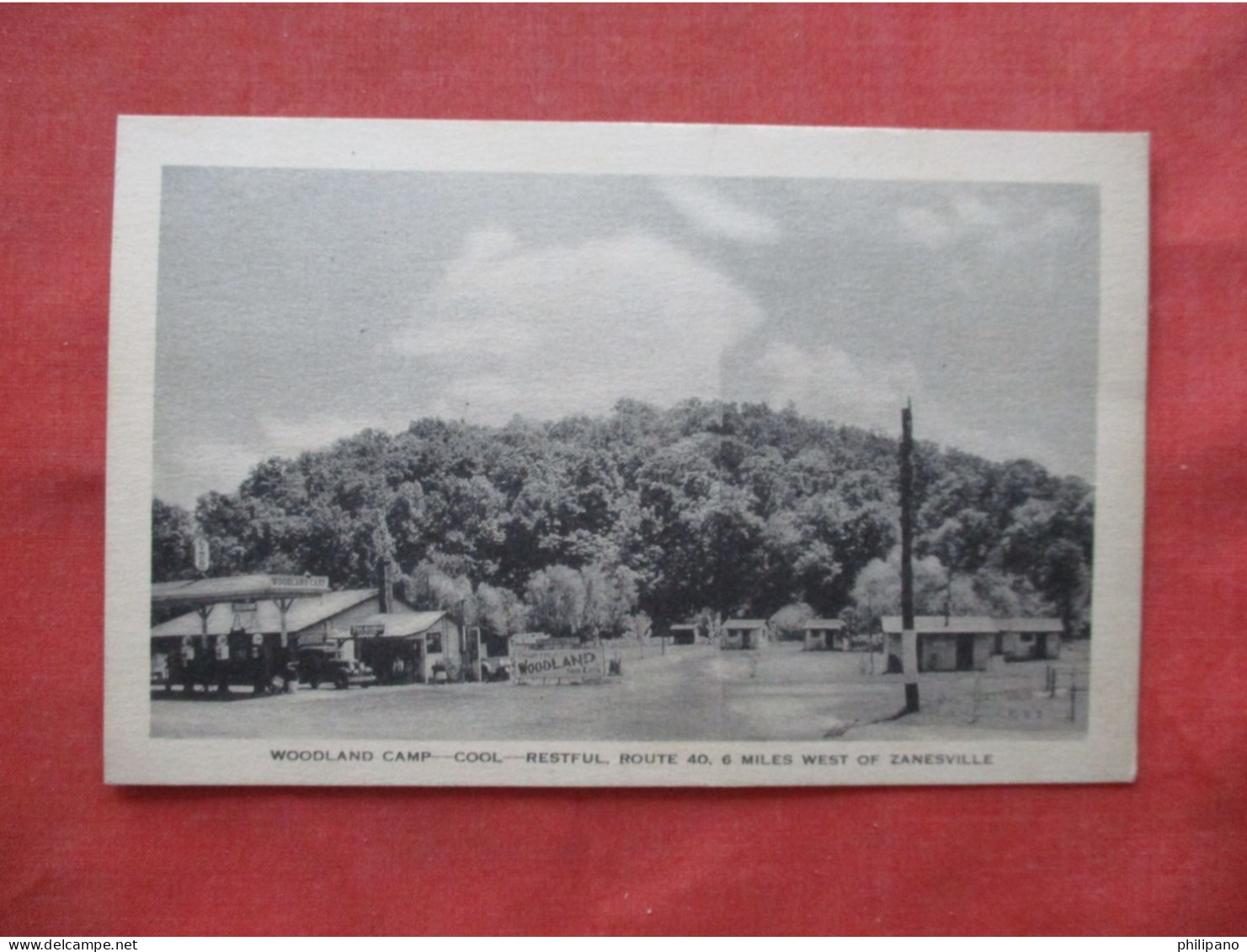 Woodland Camp   Gas Pumps.   6 West Of Zanesville.   Ohio   Ref 6234 - Zanesville