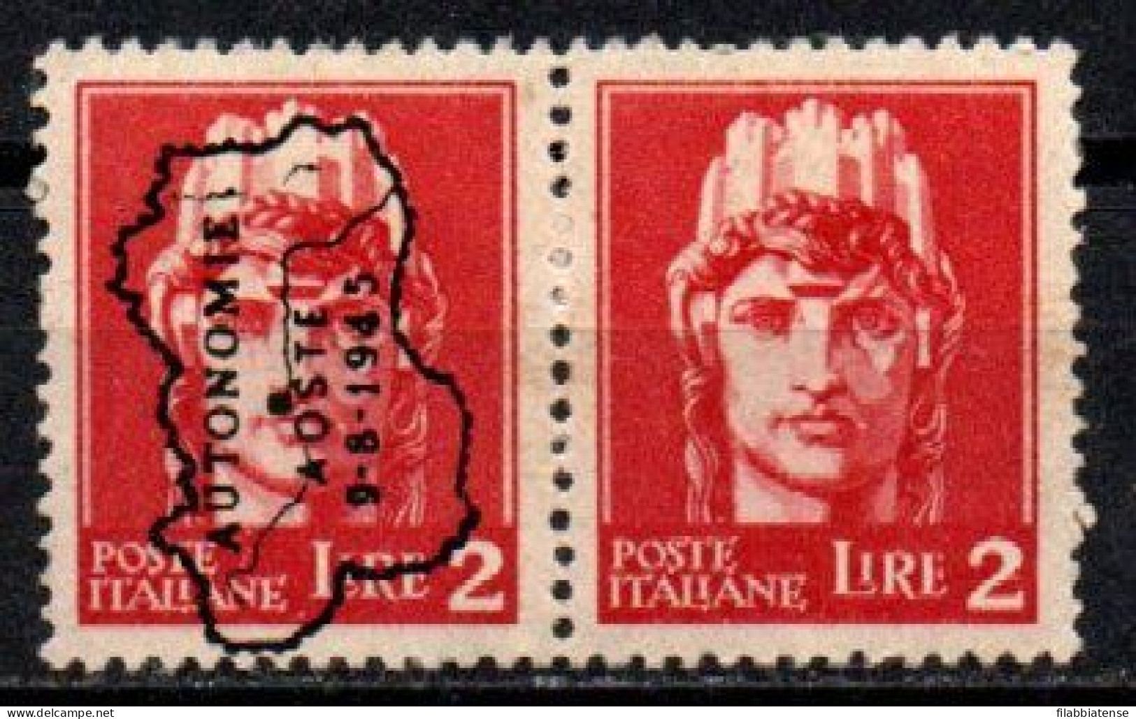 1945 - Italia - Emissioni Locali - Aosta 2 Lire Soprastampata    ------- - Comité De Libération Nationale (CLN)