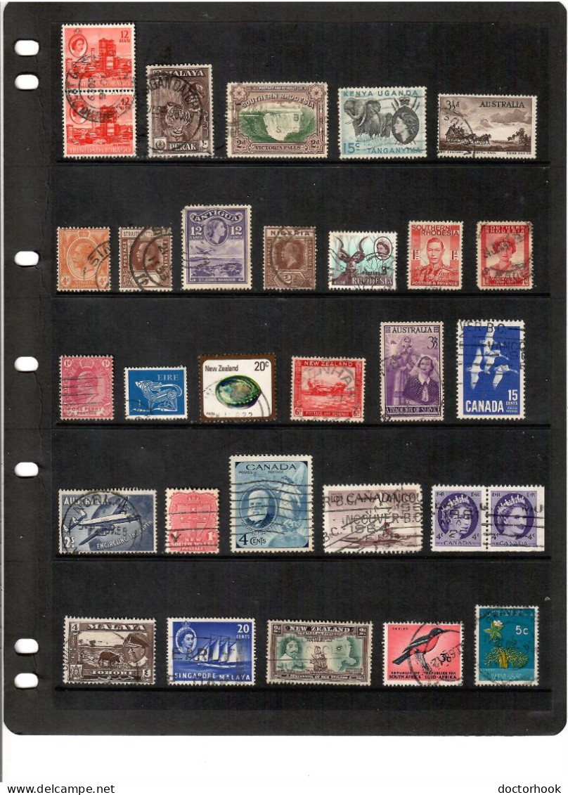 BRITISH COMMONWEALTH---Collection Of USED DL-1268 - Collections (sans Albums)