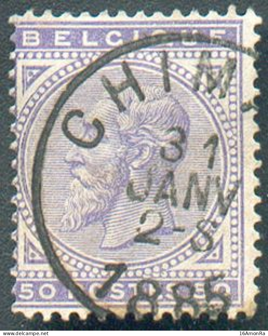 N°41 - 50 Centimes Obl. Sc CHIMAY 31 Janvier 1885  - 21656 - 1883 Leopold II