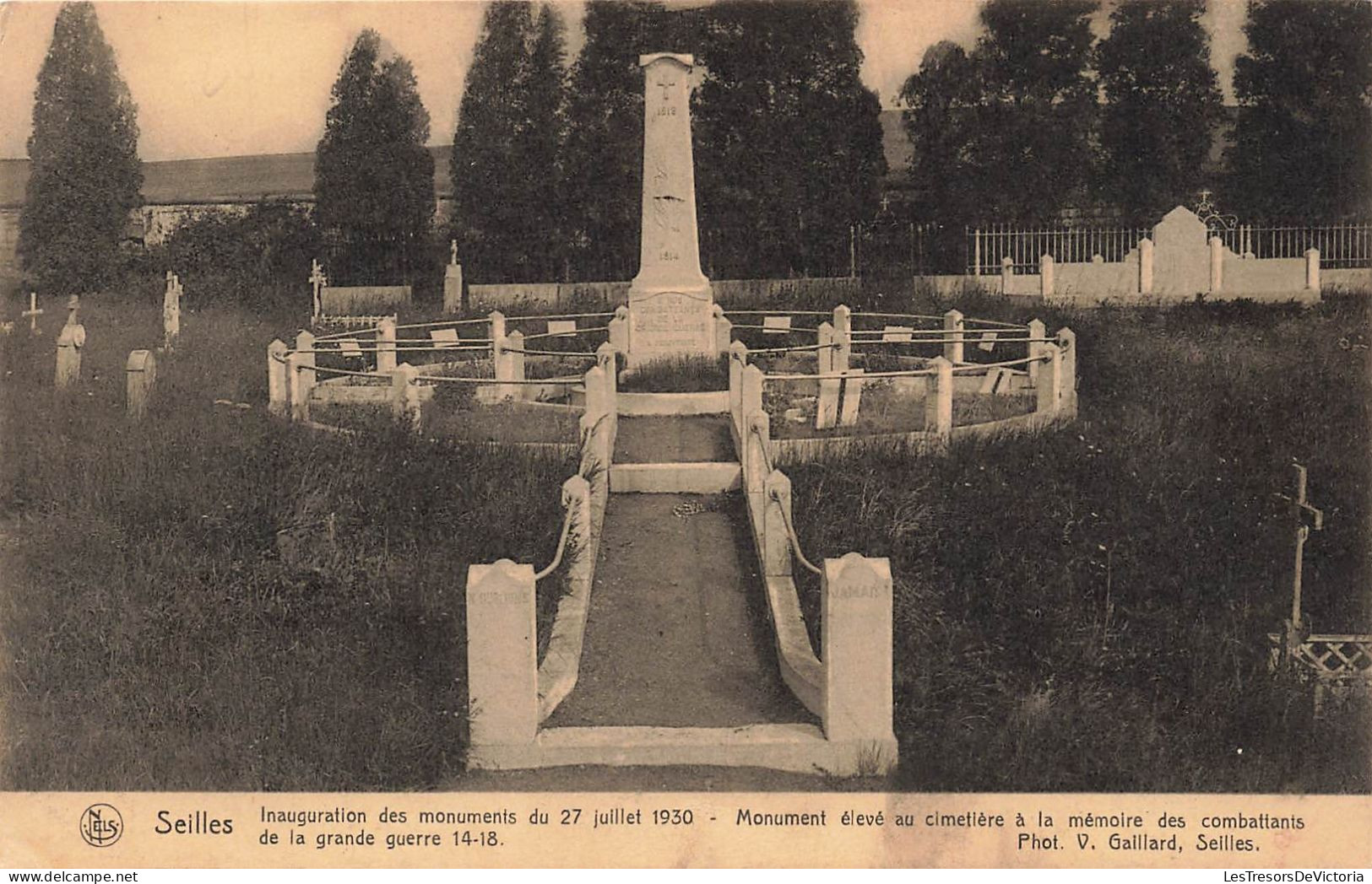 BELGIQUE - Seilles - Inauguration Des Monuments Du 27 Juillet 1930 - Monument élevé Au Cimetière- Carte Postale Ancienne - Andenne