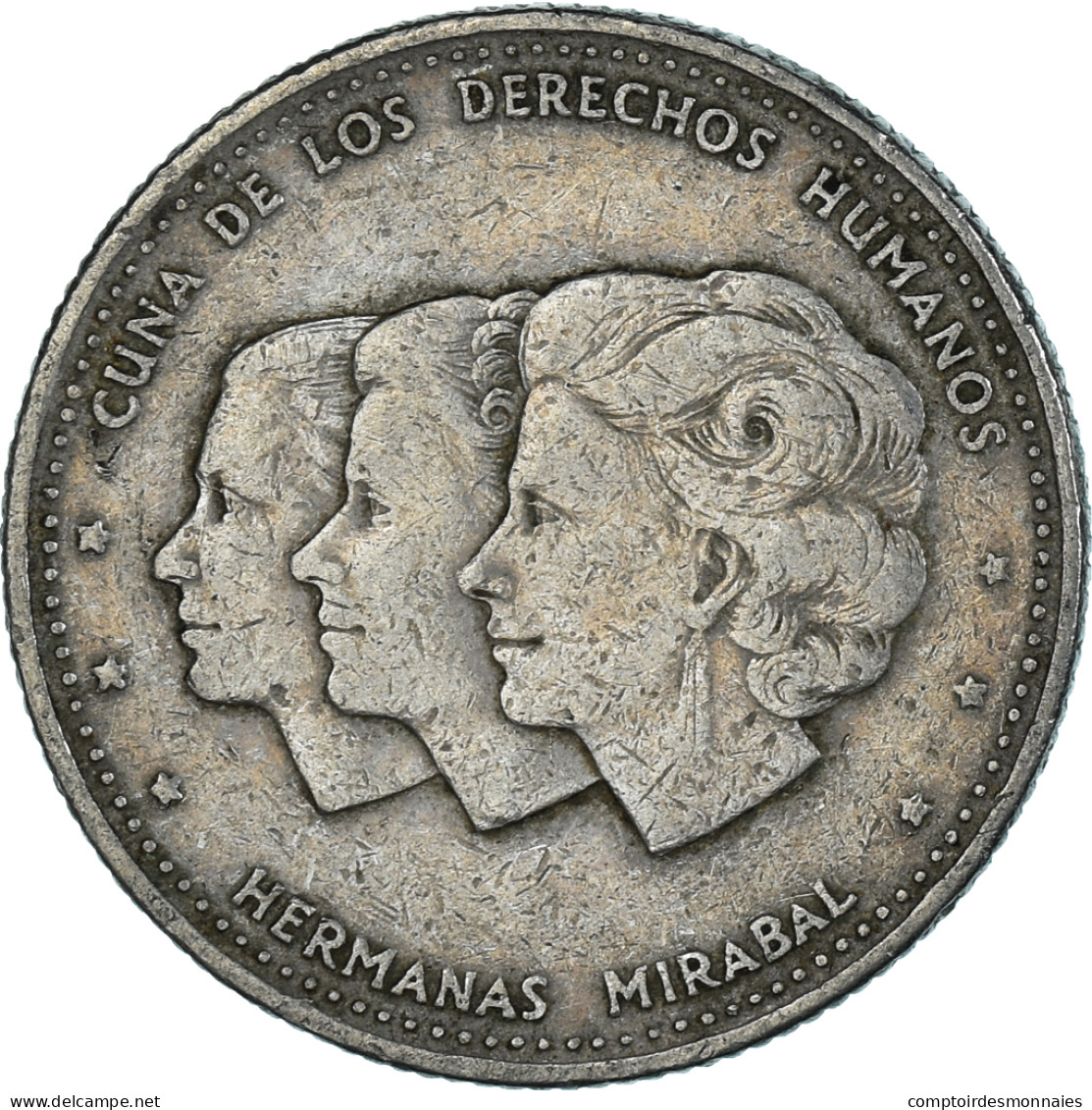 Monnaie, République Dominicaine, 25 Centavos, 1986 - Dominicana