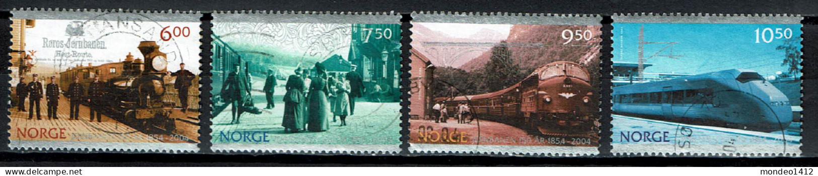 Norway 2004 - Yv.1450/1453 Mi.1507/1510 - Used - Eisenbahn In Norwegen, Chemin De Fer, Railway, Train, Trein, Zug - Used Stamps