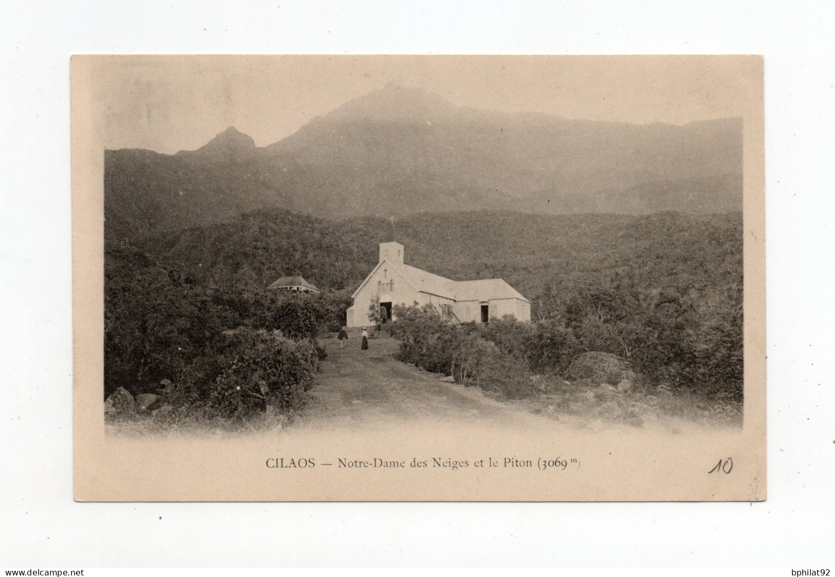 !!! REUNION, CPA DE CILAOS NON VOYAGEE, CACHET DE POINTE DES GALETS DE 1903 - Brieven En Documenten