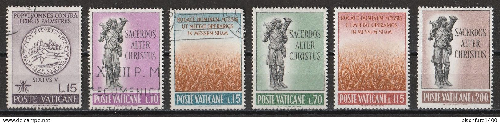 Vatican 1962 : Timbres Yvert & Tellier N° 344 - 348 - 349 - 350 - 351 - 352 - 353 - 354 Et 355 Oblitérés. - Gebraucht